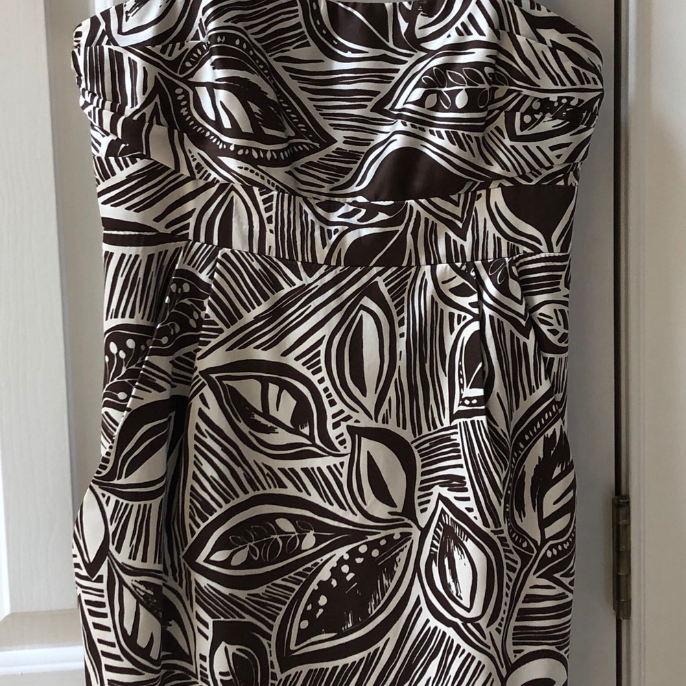 ABS COLLECTION Espresso & white 100% Silk Dress - Picture 5 of 8